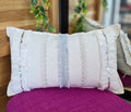 Silver Fringe Cushion